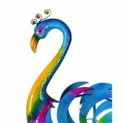 Evergreen 68"H Statement Peacock Wind Spinner -Cheap Garden Decor Store unnamed file 13852