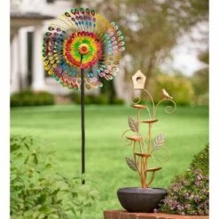 Wind & Weather Rainbow Feathers Wind Spinner -Cheap Garden Decor Store unnamed file 13863