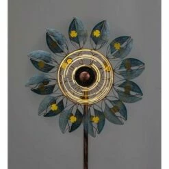 Wind & Weather Verdigris Leaf Solar-Lighted Metal Wind Spinner -Cheap Garden Decor Store unnamed file 13869