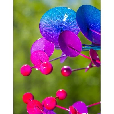 Evergreen 74.75"H Wind Spinner, Blue Purple Pink Ombre 6 Evergreen 74.75"H Wind Spinner, Blue Purple Pink Ombre - Image 4