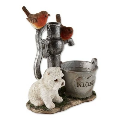 Zingz & Thingz Zingz & Thingz 12.25" Polyresin Little Pup and Water Pump Statue 5 Zingz & Thingz Zingz & Thingz 12.25" Polyresin Little Pup and Water Pump Statue - Image 4