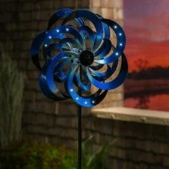 Evergreen 75"H Solar Wind Spinner, Blue Waves 9 Evergreen 75"H Solar Wind Spinner, Blue Waves -Cheap Garden Decor Store unnamed file 13900