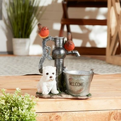 Zingz & Thingz Zingz & Thingz 12.25" Polyresin Little Pup and Water Pump Statue 10 Zingz & Thingz Zingz & Thingz 12.25" Polyresin Little Pup and Water Pump Statue - Image 9