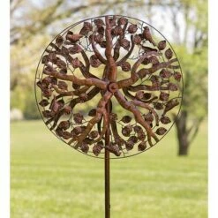 Wind & Weather Copper-Colored Tree of Life Metal Wind Spinner