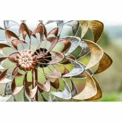Evergreen 75"H Wind Spinner, Copper and Gold Flower -Cheap Garden Decor Store unnamed file 13973