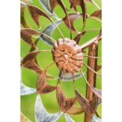 Evergreen 75"H Wind Spinner, Copper and Gold Flower -Cheap Garden Decor Store unnamed file 13975