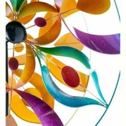 Wind & Weather Colorful Kaleidoscope Dual-Rotor Metal Wind Spinner -Cheap Garden Decor Store unnamed file 14020