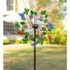 Wind & Weather Colorful Dual-Rotor Butterflies, Flowers and Leaves Metal Wind Spinner -Cheap Garden Decor Store unnamed file 14023