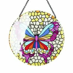 16.93" Metal Hanging Mosaic Butterfly Suncatcher - Exhart -Cheap Garden Decor Store unnamed file 14034