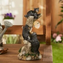 Zingz & Thingz Zingz & Thingz 12" Polyresin Climbing Bear Honeycomb Solar Light Statue Black -Cheap Garden Decor Store unnamed file 1404