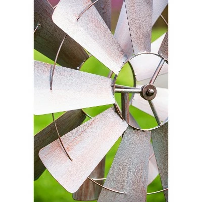 Evergreen 72"H Wind Spinner, Galvanized Windmill 8 Evergreen 72"H Wind Spinner, Galvanized Windmill - Image 7