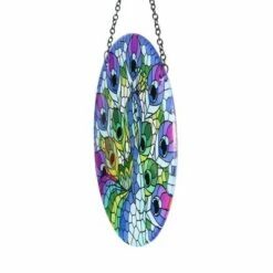16.93" Metal Hanging Mosaic Peacock Suncatcher - Exhart -Cheap Garden Decor Store unnamed file 14056
