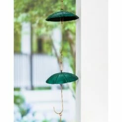Evergreen 98"H Verdigris Umbrella Rain Chain- Fade and Weather Resistant Outdoor Decor -Cheap Garden Decor Store unnamed file 14086