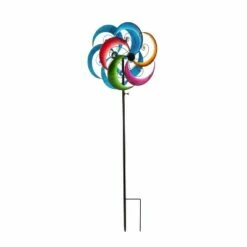 Evergreen Wind Spinner Kinetic (topper and pole) Multicolor with Gems