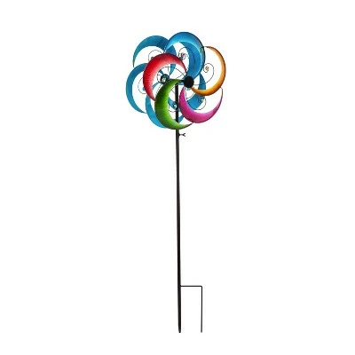 Evergreen Wind Spinner Kinetic (topper and pole) Multicolor with Gems 3 Evergreen Wind Spinner Kinetic (topper and pole) Multicolor with Gems