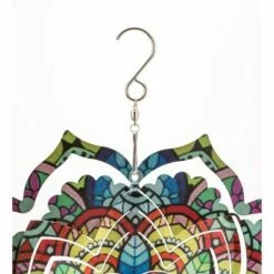 Wind & Weather Flower Mandala Optical Illusion Hanging Metal Spinner -Cheap Garden Decor Store unnamed file 14103