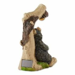 Zingz & Thingz Zingz & Thingz 9.75" Polyresin Black Bear Solar Statue Brown