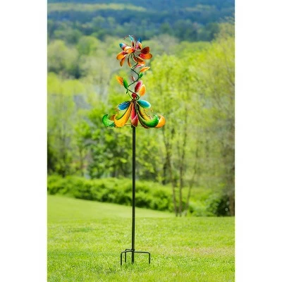Evergreen 80.75"H Creative Wind Spinner, Primary Colors 3 Evergreen 80.75"H Creative Wind Spinner, Primary Colors