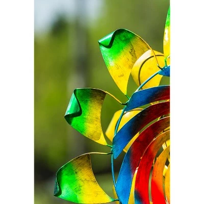 Evergreen 75"H Primary Color Swirl with Curved Edges Wind Spinner 8 Evergreen 75"H Primary Color Swirl with Curved Edges Wind Spinner - Image 6