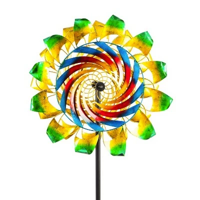Evergreen 75"H Primary Color Swirl with Curved Edges Wind Spinner 10 Evergreen 75"H Primary Color Swirl with Curved Edges Wind Spinner - Image 8