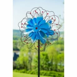 Evergreen 75"H Wind Spinner, Blue Floral with Wire Detailing 11 Evergreen 75"H Wind Spinner, Blue Floral with Wire Detailing -Cheap Garden Decor Store unnamed file 14179