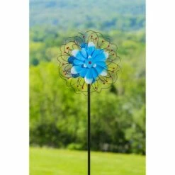 Evergreen 75"H Wind Spinner, Blue Floral with Wire Detailing 13 Evergreen 75"H Wind Spinner, Blue Floral with Wire Detailing -Cheap Garden Decor Store unnamed file 14181