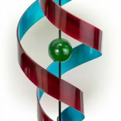 Alpine Corporation 34" Metal Swirl Décor Red/blue -Cheap Garden Decor Store unnamed file 14198