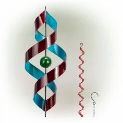 Alpine Corporation 34" Metal Swirl Décor Red/blue -Cheap Garden Decor Store unnamed file 14200