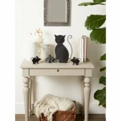 Zingz & Thingz Zingz & Thingz 7" Metal Cat with Mice Sculpture Black -Cheap Garden Decor Store unnamed file 1423