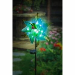 Evergreen 48"H Solar Staked Wind Spinner, Glass Hummingbird -Cheap Garden Decor Store unnamed file 14230