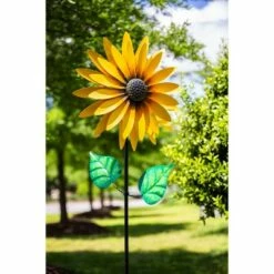 Evergreen 75"H Sunflower Statement Wind Spinner -Cheap Garden Decor Store unnamed file 14274