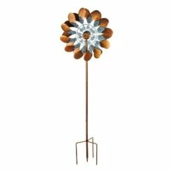 Evergreen 75"H Wind Spinner, Copper and Verdigris Paddles- -Cheap Garden Decor Store unnamed file 14279