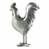 Zingz & Thingz Zingz & Thingz 17" Iron Galvanized Rooster Sculpture Gray
