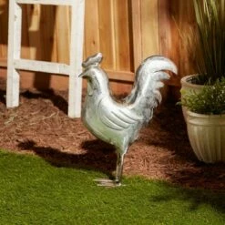 Zingz & Thingz Zingz & Thingz 17" Iron Galvanized Rooster Sculpture Gray -Cheap Garden Decor Store unnamed file 1433