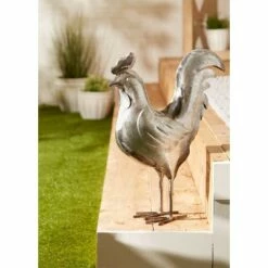 Zingz & Thingz Zingz & Thingz 17" Iron Galvanized Rooster Sculpture Gray -Cheap Garden Decor Store unnamed file 1434