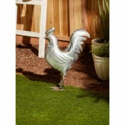 Zingz & Thingz Zingz & Thingz 17" Iron Galvanized Rooster Sculpture Gray -Cheap Garden Decor Store unnamed file 1435