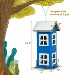 Costway Outdoor Wild Bird Feeder Weatherproof House Design Garden Yard Decoration -Cheap Garden Decor Store unnamed file 14357