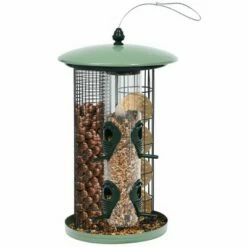 Costway 3-in-1 Metal Hanging Wild Bird Feeder Outdoor w/ 4 Feeding Ports & Perches -Cheap Garden Decor Store unnamed file 14385