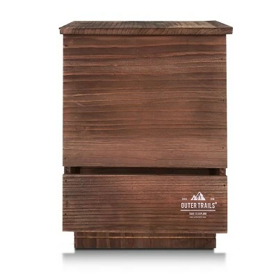 Outer Trails Bat House Outdoor Bat Habitat, Brown All Natural Cedar Wood, 2 Chamber 6 Outer Trails Bat House Outdoor Bat Habitat, Brown All Natural Cedar Wood, 2 Chamber - Image 4