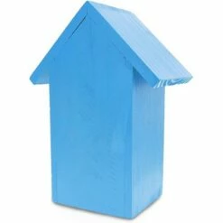 Bright Creations Blue Wood Hive Mason Bee Houses Insect Home for Garden (7.4 x 10.15 x 4.65 Inches)