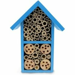 Bright Creations Blue Wood Hive Mason Bee Houses Insect Home for Garden (7.4 x 10.15 x 4.65 Inches) -Cheap Garden Decor Store unnamed file 1461