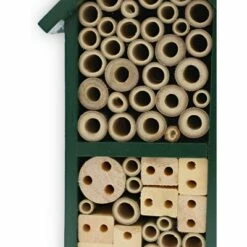 Bright Creations Dark Green Wood Hive Mason Bee Houses Insect Home for Garden (7.4 x 10.15 x 4.65 Inches)