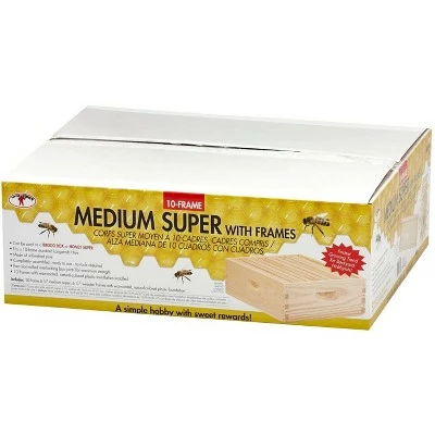 Little Giant 10 Frame Medium Honey Super Beehive Brood Body Wood Box (2 Pack) 4 Little Giant 10 Frame Medium Honey Super Beehive Brood Body Wood Box (2 Pack) - Image 2