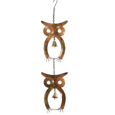 Home & Garden 27.0" Double Owl Windchime Yard Decor Bell Ganz - Bells And Wind Chimes 3 Home & Garden 27.0" Double Owl Windchime Yard Decor Bell Ganz - Bells And Wind Chimes