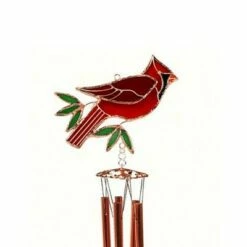 Gold Crest Distribution Home & Garden 21.0" Cardinal Wind Chime Red Bird Yard Decor Gold Crest Distributing - Bells And Wind Chimes