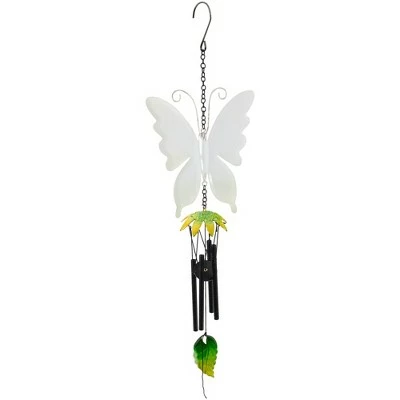 Northlight 15.75" Green Metal Butterfly Outdoor Garden Windchime 6 Northlight 15.75" Green Metal Butterfly Outdoor Garden Windchime - Image 4
