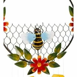 Wind & Weather Handcrafted Reclaimed Metal and Recycled Glass Honey Bee Wind Chime -Cheap Garden Decor Store unnamed file 1624