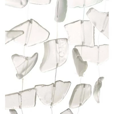 Wind & Weather Handcrafted Recycled Glass Hung From a Metal Branch Ocean Waves Wind Chime 4 Wind & Weather Handcrafted Recycled Glass Hung From a Metal Branch Ocean Waves Wind Chime - Image 3