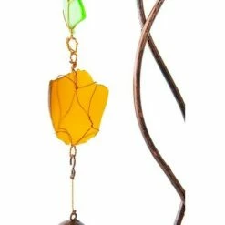 Wind & Weather Metal and Colorful Recycled Glass Double Wind Chime with River Rock Base -Cheap Garden Decor Store unnamed file 1666