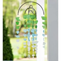 Wind & Weather Handcrafted Metal and Recycled Glass Rainbow Wind Chime